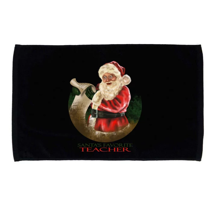 SantaS Favorite Teacher Cool Gift Microfiber Hand Towel