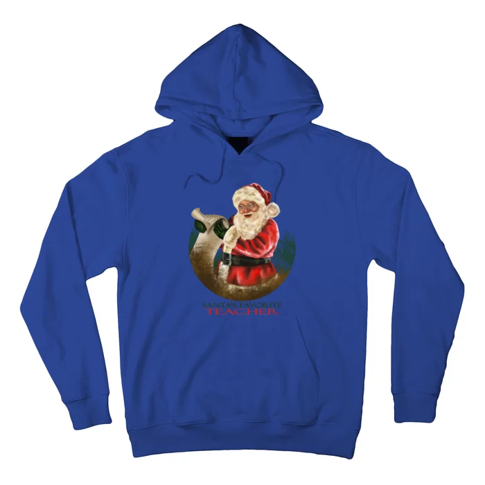 SantaS Favorite Teacher Cool Gift Hoodie