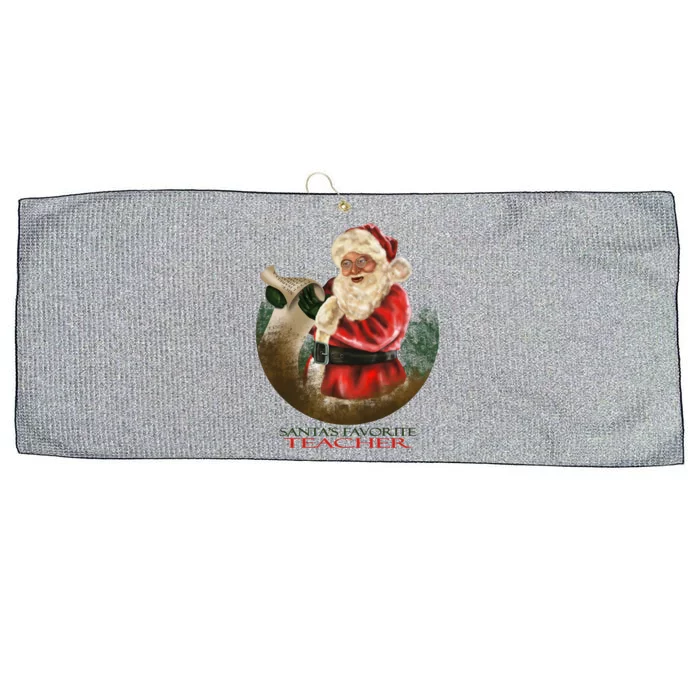 SantaS Favorite Teacher Cool Gift Large Microfiber Waffle Golf Towel