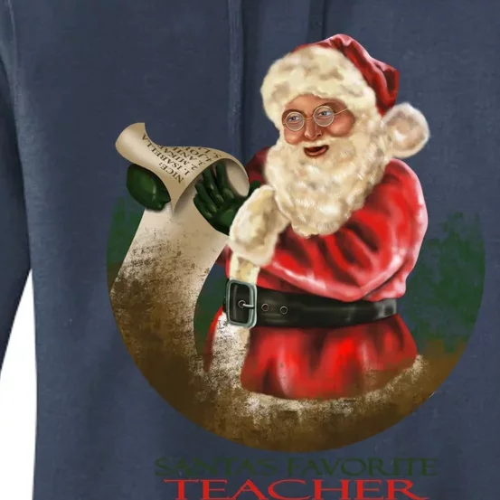 SantaS Favorite Teacher Cool Gift Women's Pullover Hoodie