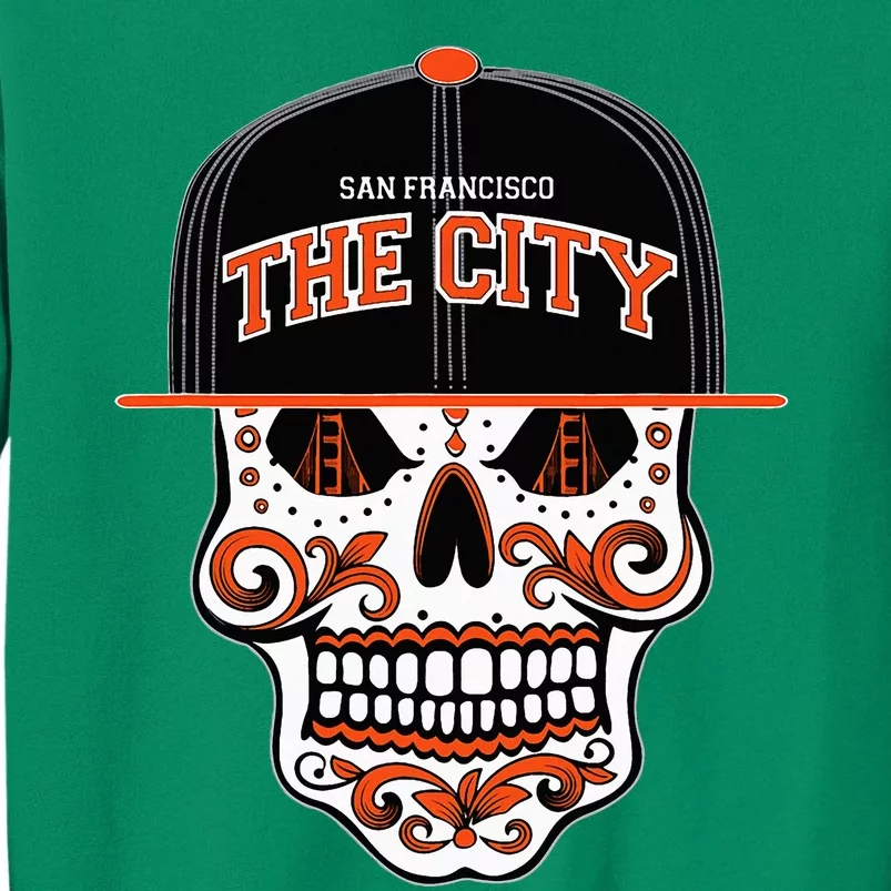 San Francisco The City Sugar Skull Bay Bridge Golden Gate Sweatshirt