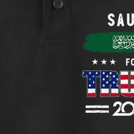 Saudis For Trump 2024 Saudi Arabia Flag Patriotic Supporter Dry Zone Grid Performance Polo