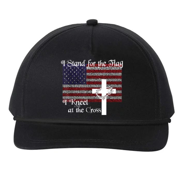 Stand For The Flag, I Kneel At The Cross Patriotic Christian Snapback Five-Panel Rope Hat