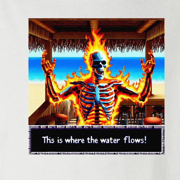 Skeleton Fire This Is Where The Water Flows Toddler Long Sleeve Shirt