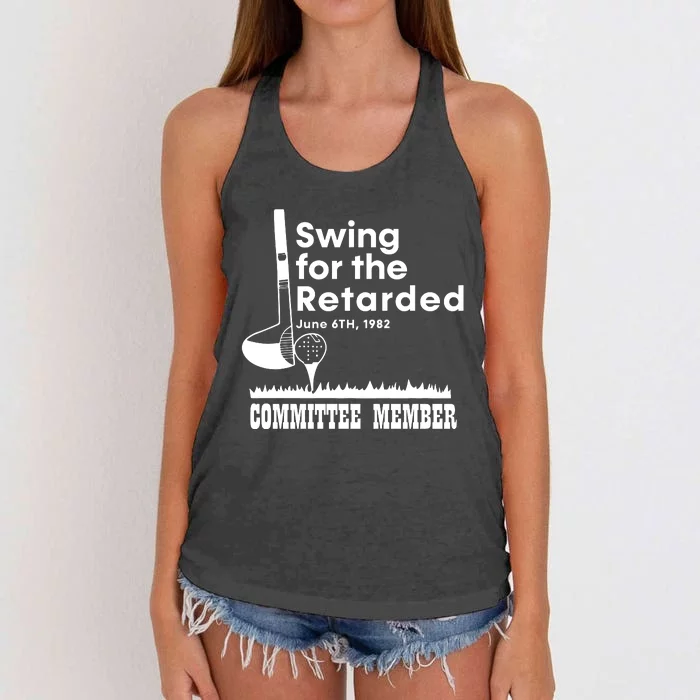 Swing For The Retarded Women's Knotted Racerback Tank