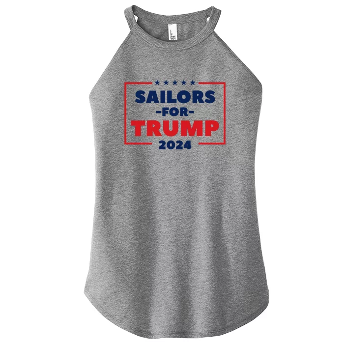 Sailors For Trump 2024 US Navy Donald Trump Support Women’s Perfect Tri Rocker Tank