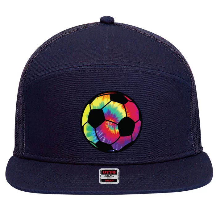 Soccer Football Tie Dye Rainbow Boy Teenage Men Girl 7 Panel Mesh Trucker Snapback Hat