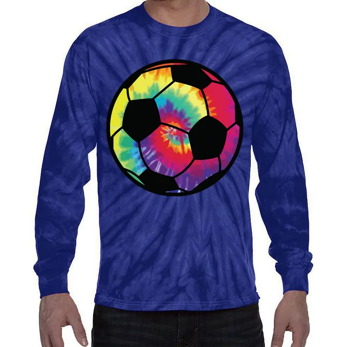 Soccer Football Tie Dye Rainbow Boy Teenage Men Girl Tie-Dye Long Sleeve Shirt