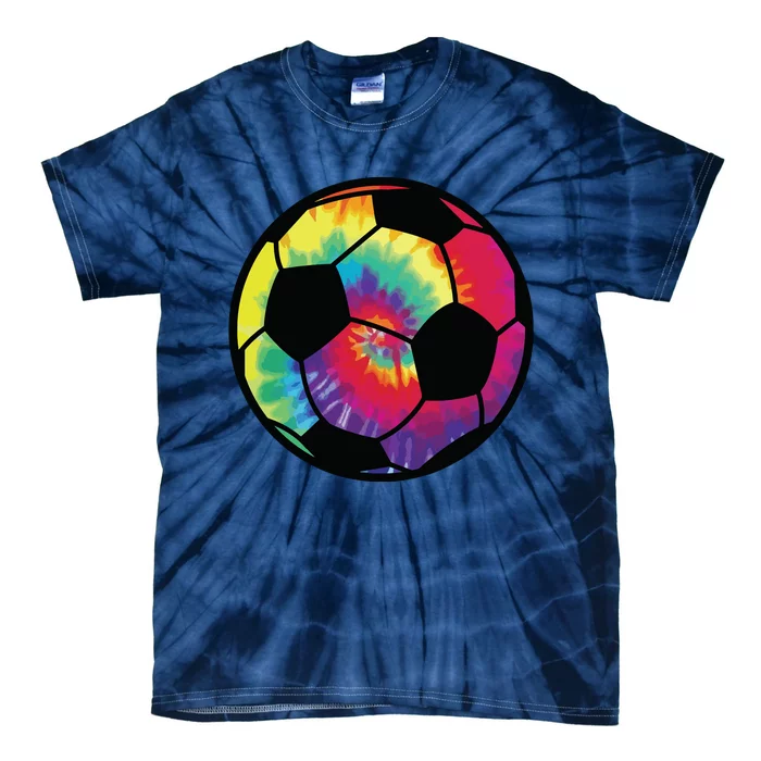 Soccer Football Tie Dye Rainbow Boy Teenage Men Girl Tie-Dye T-Shirt