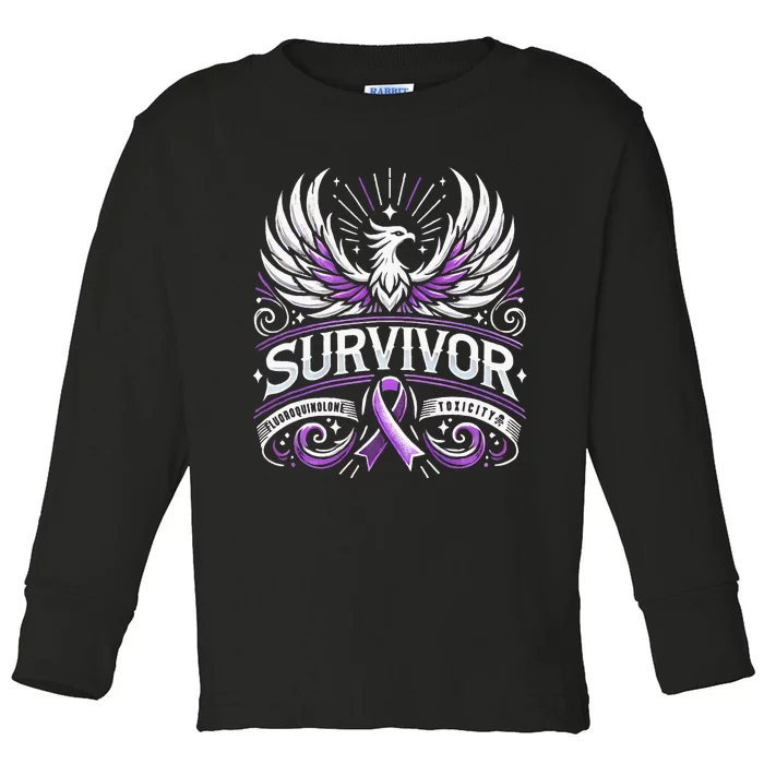 Survivor Fluoroquinolone Toxicity Awareness Toddler Long Sleeve Shirt