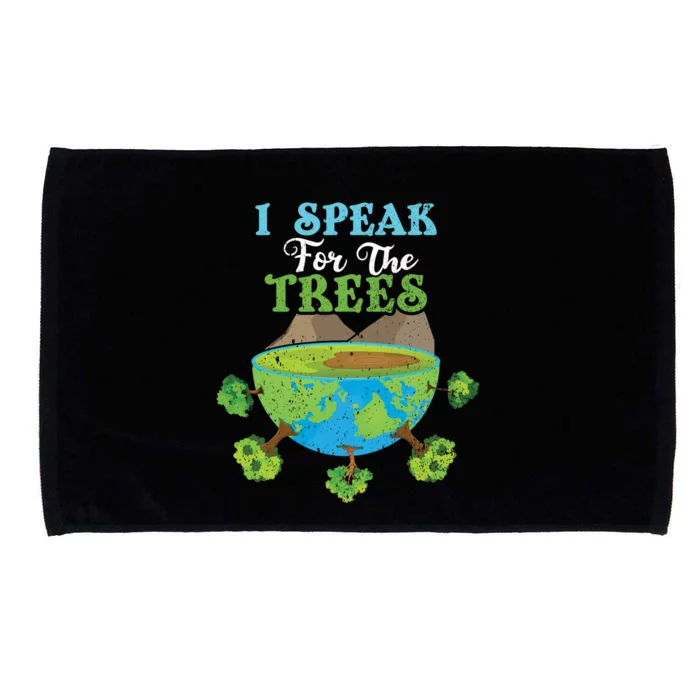 Speak For Trees Love World Save Planet Hour Day Earth Gift Microfiber Hand Towel