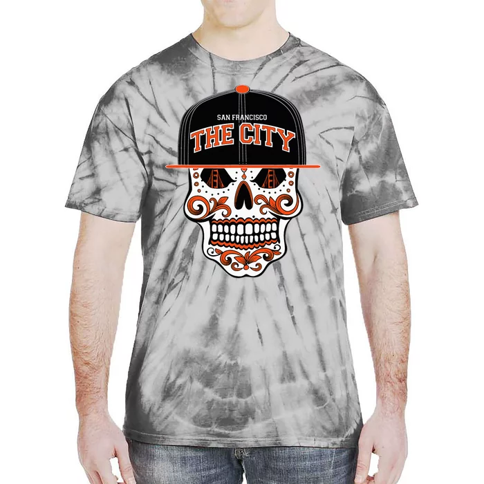 San Francisco The City Sugar Skull Tie-Dye T-Shirt