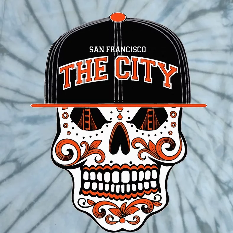 San Francisco The City Sugar Skull Tie-Dye T-Shirt