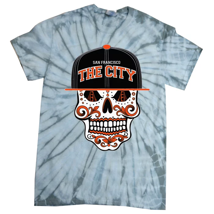 San Francisco The City Sugar Skull Tie-Dye T-Shirt