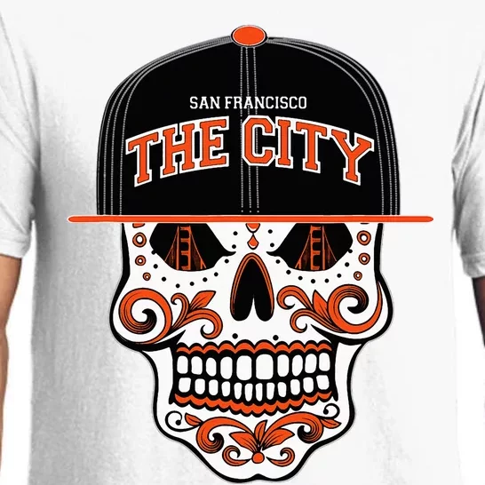 San Francisco The City Sugar Skull Pajama Set