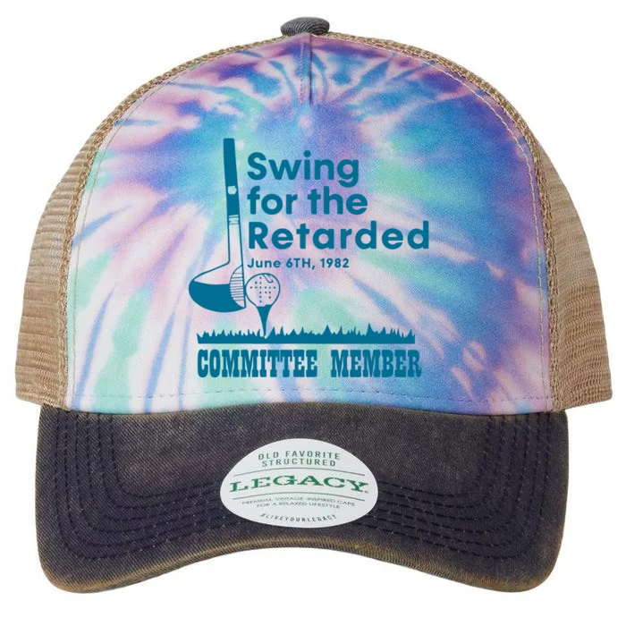 Swing For The Retarded June 6th 1982 Committee Member Legacy Tie Dye Trucker Hat