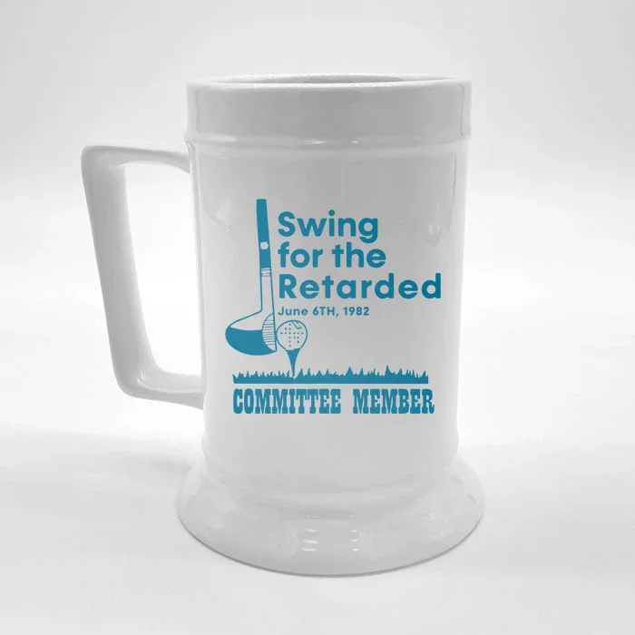 Swing For The Retarded June 6th 1982 Committee Member Front & Back Beer Stein