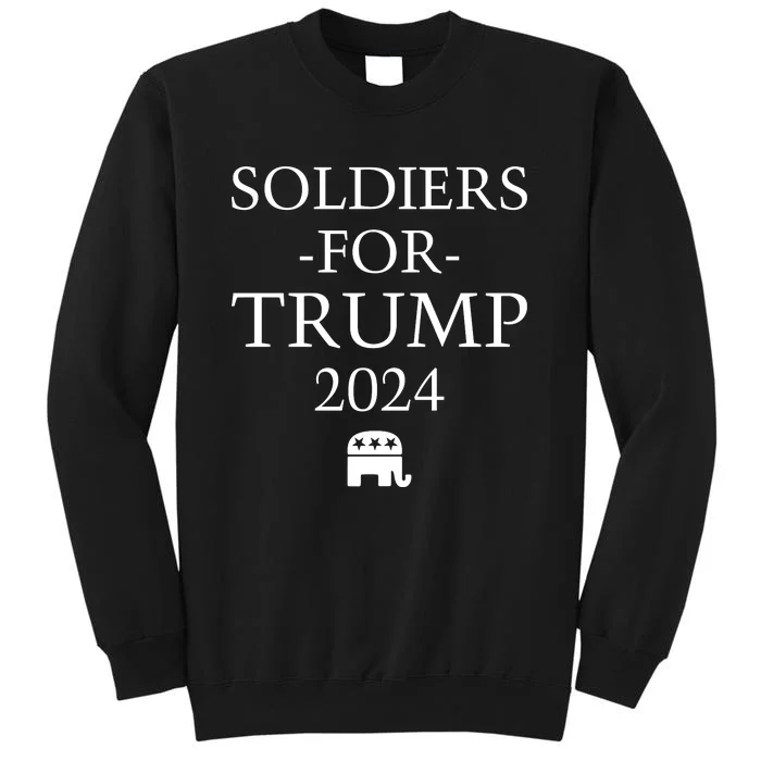 Soldiers For Trump 2024 Military Support For Donald Trump Sweatshirt