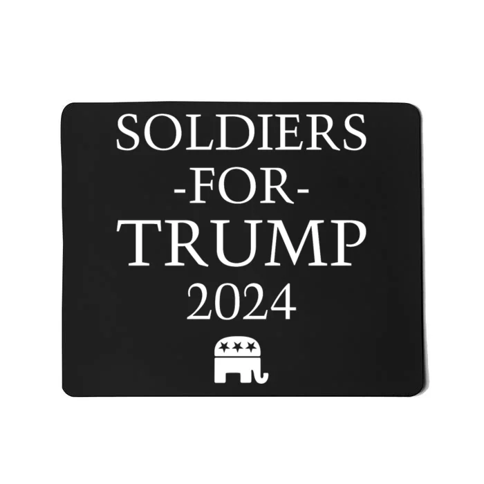 Soldiers For Trump 2024 Military Support For Donald Trump Mousepad