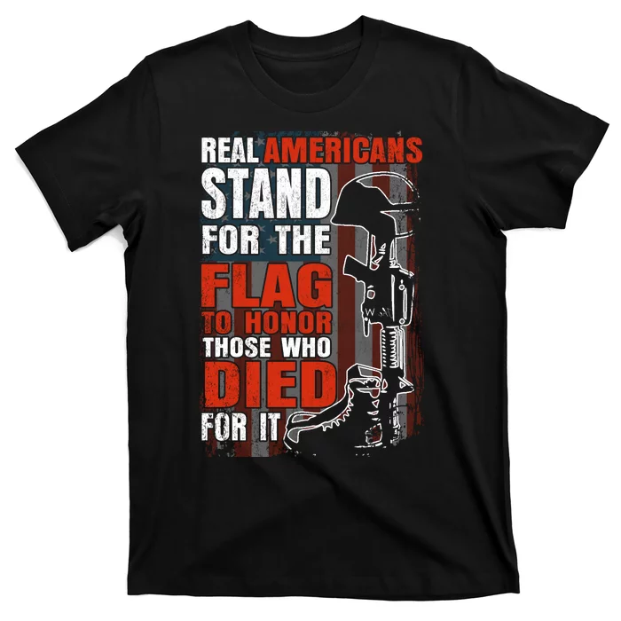 Stand For The Flag To Honor Those Who Died For It Americana / American Pride T-Shirt