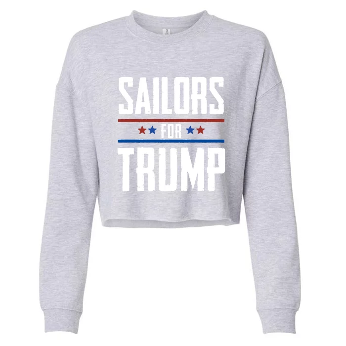 Sailors For Trump 2024 Cropped Pullover Crew