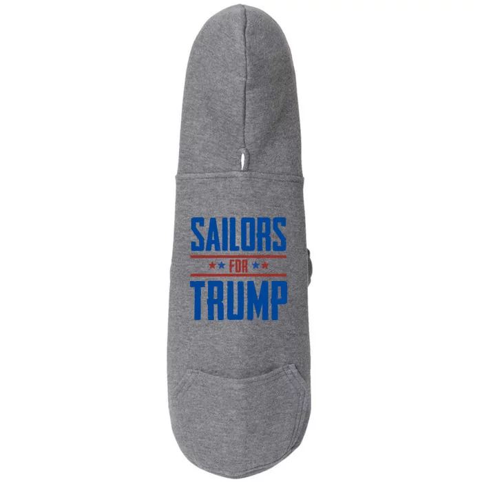 Sailors For Trump 2024 Doggie 3-End Fleece Hoodie