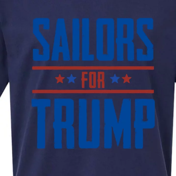 Sailors For Trump 2024 Sueded Cloud Jersey T-Shirt