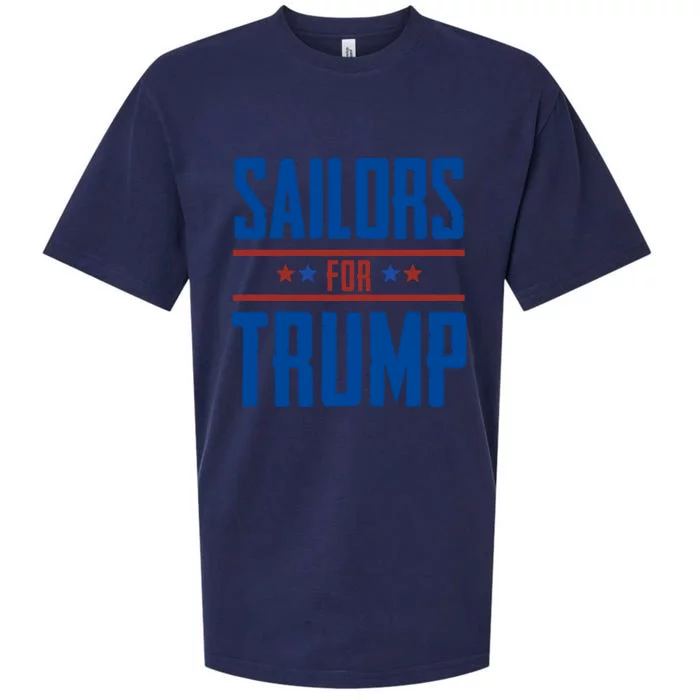 Sailors For Trump 2024 Sueded Cloud Jersey T-Shirt