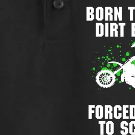 Supercross Forced To Go To School Motocross Dirt Bike Gift Dry Zone Grid Performance Polo