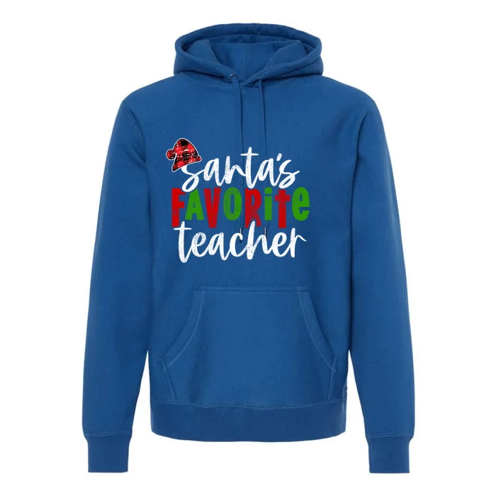 SantaS Favorite Teacher Christmas Teacher Gift Premium Hoodie