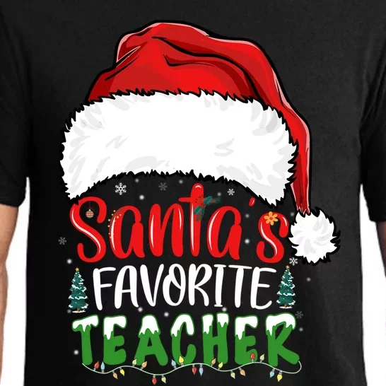 SantaS Favorite Teacher Funny Christmas Teacher Gift Pajama Set