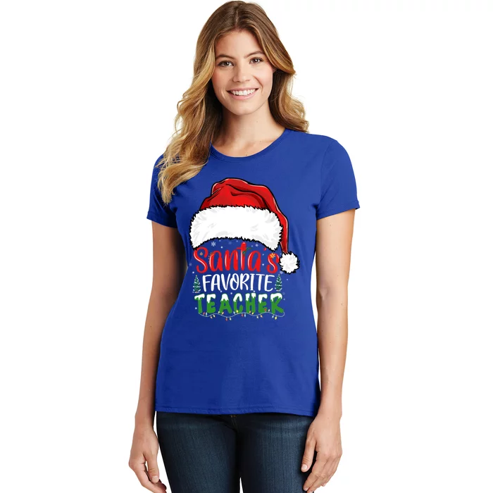 SantaS Favorite Teacher Funny Christmas Teacher Gift Women's T-Shirt