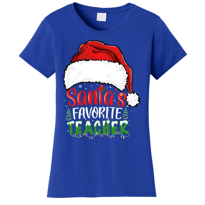 SantaS Favorite Teacher Funny Christmas Teacher Gift Women's T-Shirt