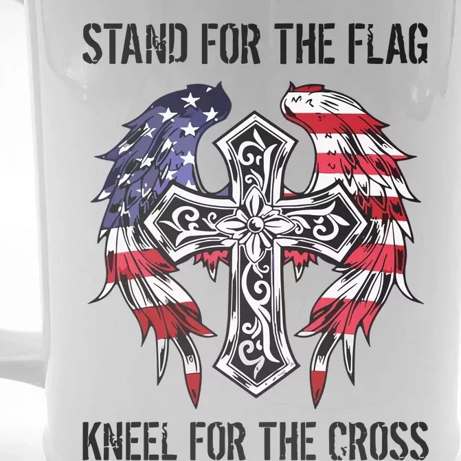 Stand For The Flag Kneel For The Cross Front & Back Beer Stein