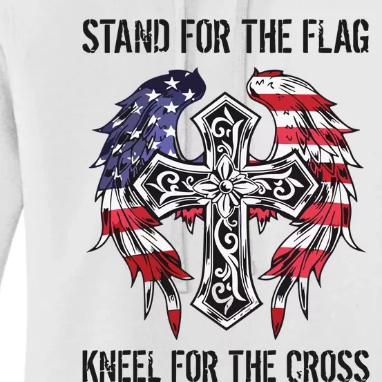 Stand For The Flag Kneel For The Cross Women's Pullover Hoodie