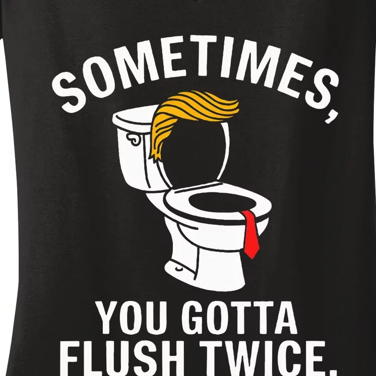 Sometimes For Trump Women's V-Neck T-Shirt