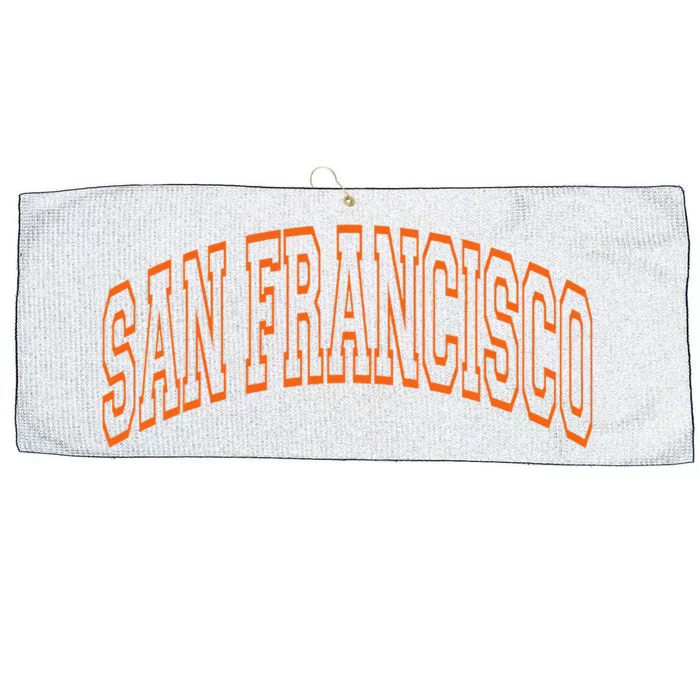 San Francisco Text Large Microfiber Waffle Golf Towel