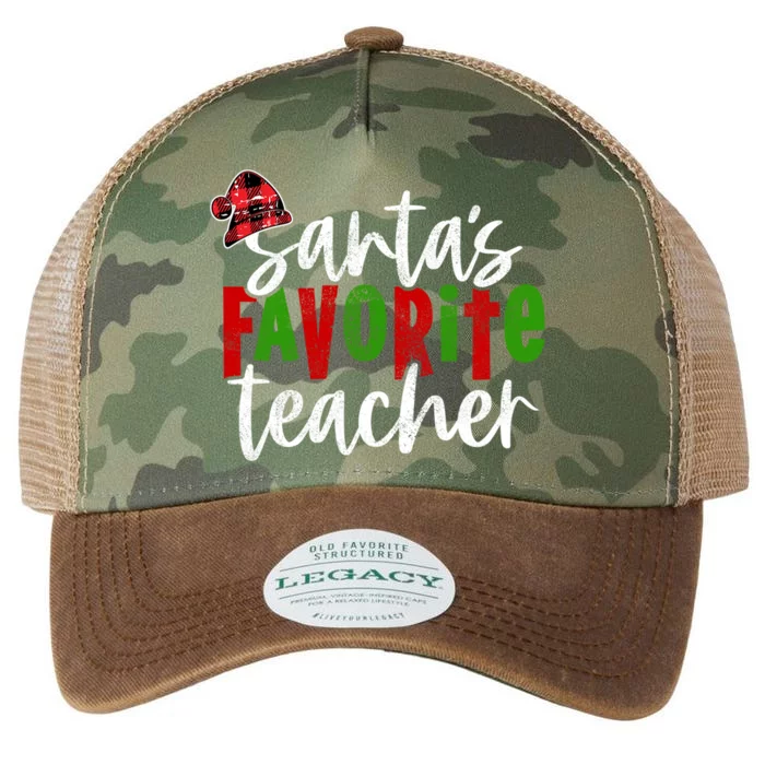 SantaS Favorite Teacher Christmas Teacher Funny Gift Legacy Tie Dye Trucker Hat