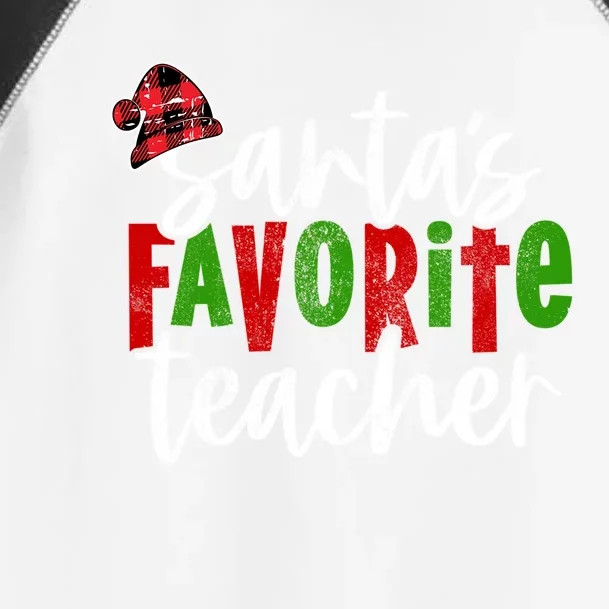 SantaS Favorite Teacher Christmas Teacher Funny Gift Toddler Fine Jersey T-Shirt