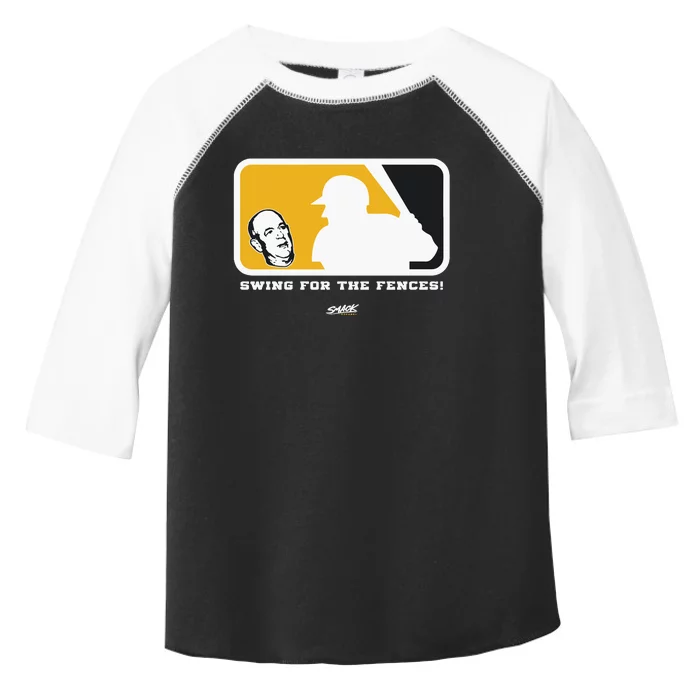 Swing For The Fences Oakland Baseball Fans Toddler Fine Jersey T-Shirt