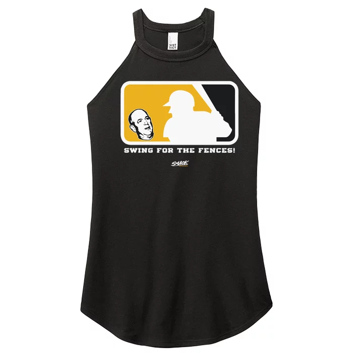 Swing For The Fences Oakland Baseball Fans Women’s Perfect Tri Rocker Tank