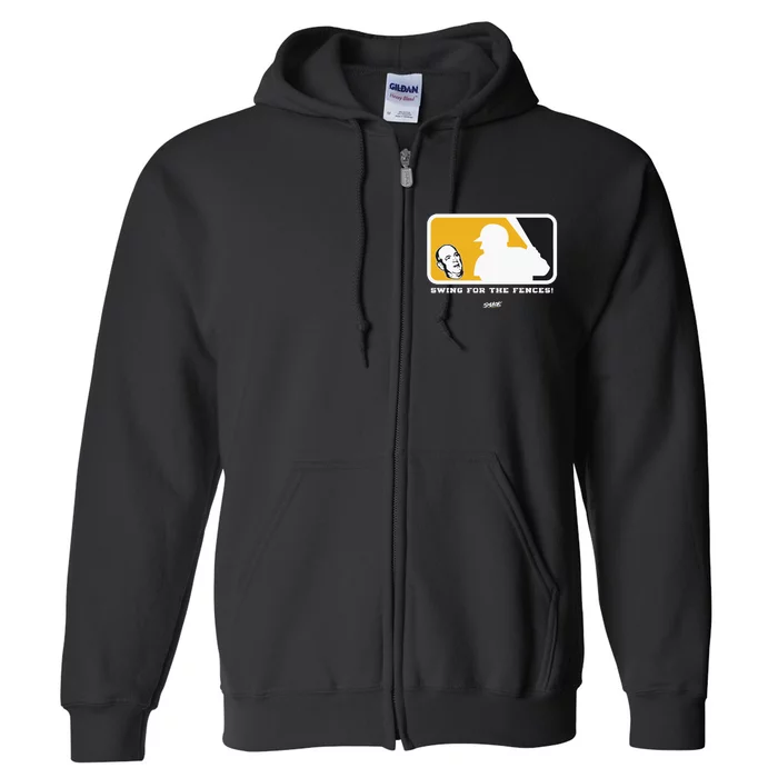 Swing For The Fences Oakland Baseball Fans Full Zip Hoodie