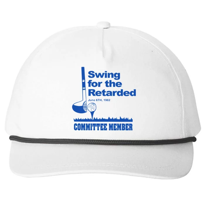 Swing For The Retarded June 6th 1982 Snapback Five-Panel Rope Hat