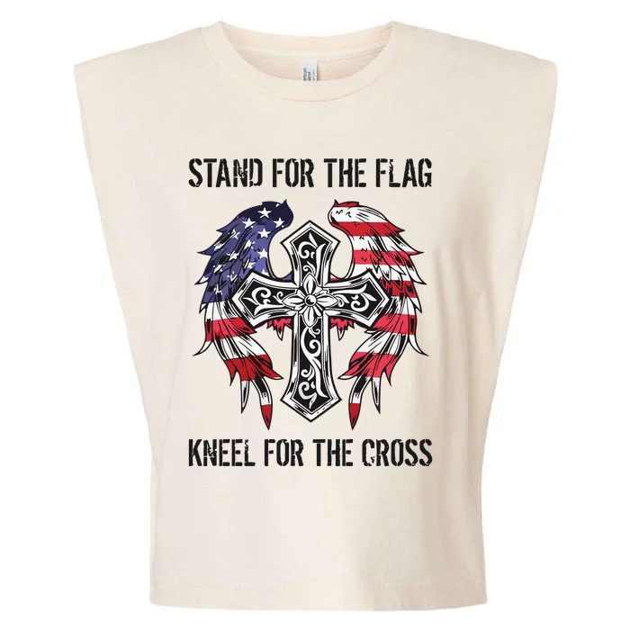 Stand For The Flag Kneel For The Cross Garment-Dyed Women's Muscle Tee