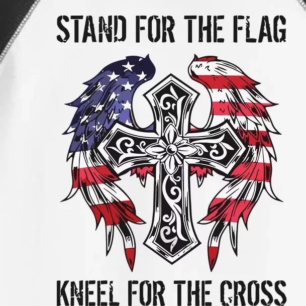 Stand For The Flag Kneel For The Cross Toddler Fine Jersey T-Shirt