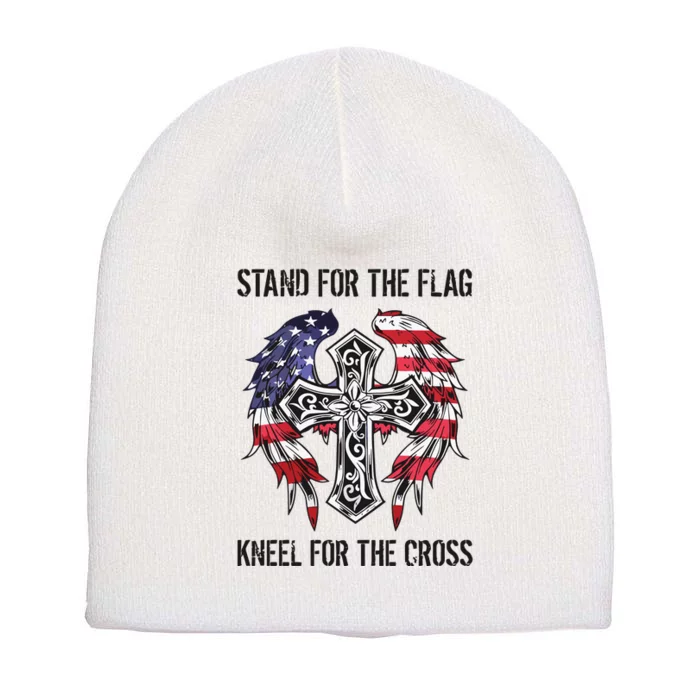 Stand For The Flag Kneel For The Cross Short Acrylic Beanie