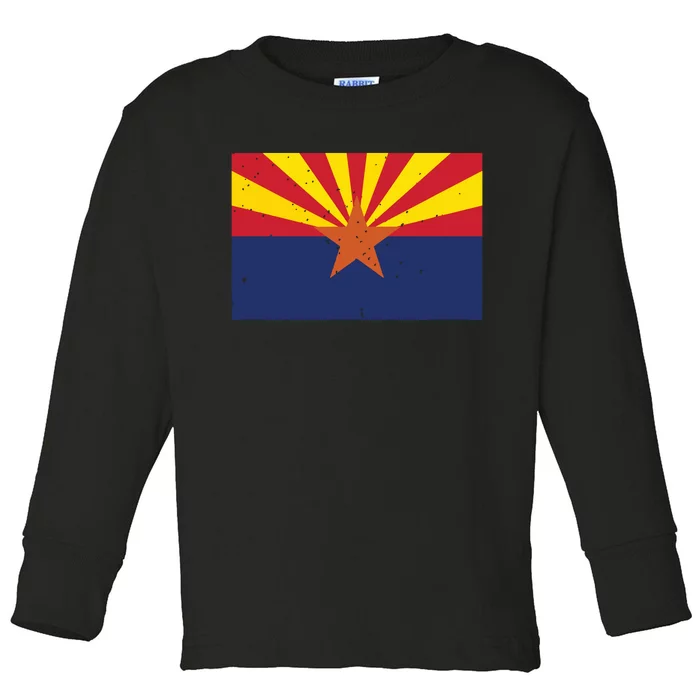 State Flag Tees Vintage Arizona Az State Flag Toddler Long Sleeve Shirt