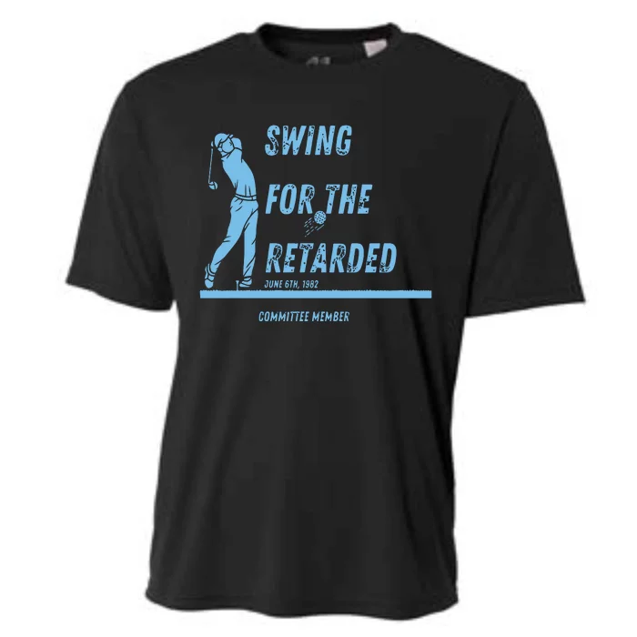 Swing For The Retarded June 6th 1982 Golf Cooling Performance Crew T-Shirt