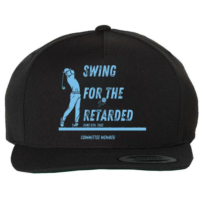 Swing For The Retarded June 6th 1982 Golf Wool Snapback Cap