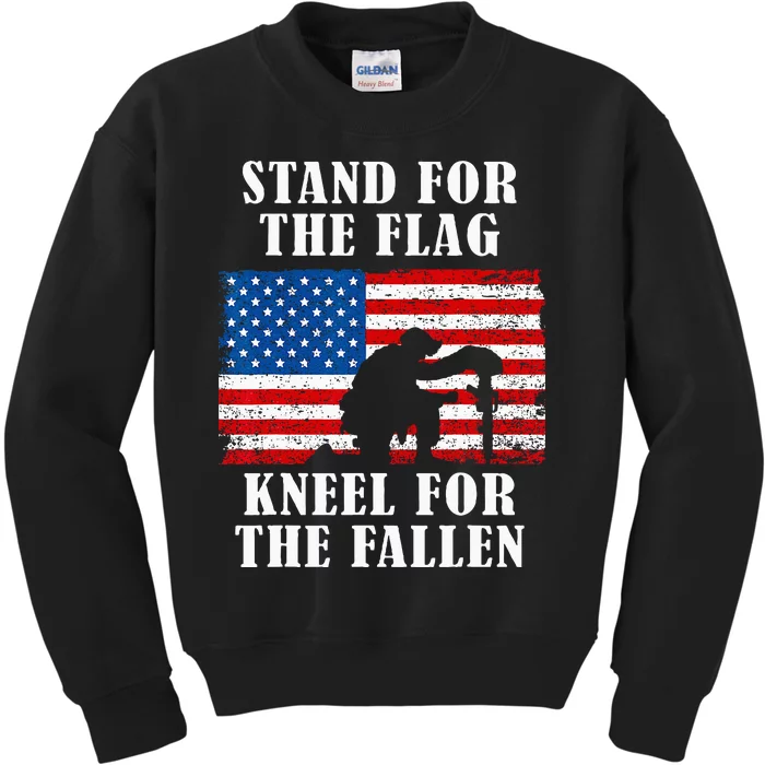 Stand For The Flag Veterans Day Partiotic Military Kids Sweatshirt